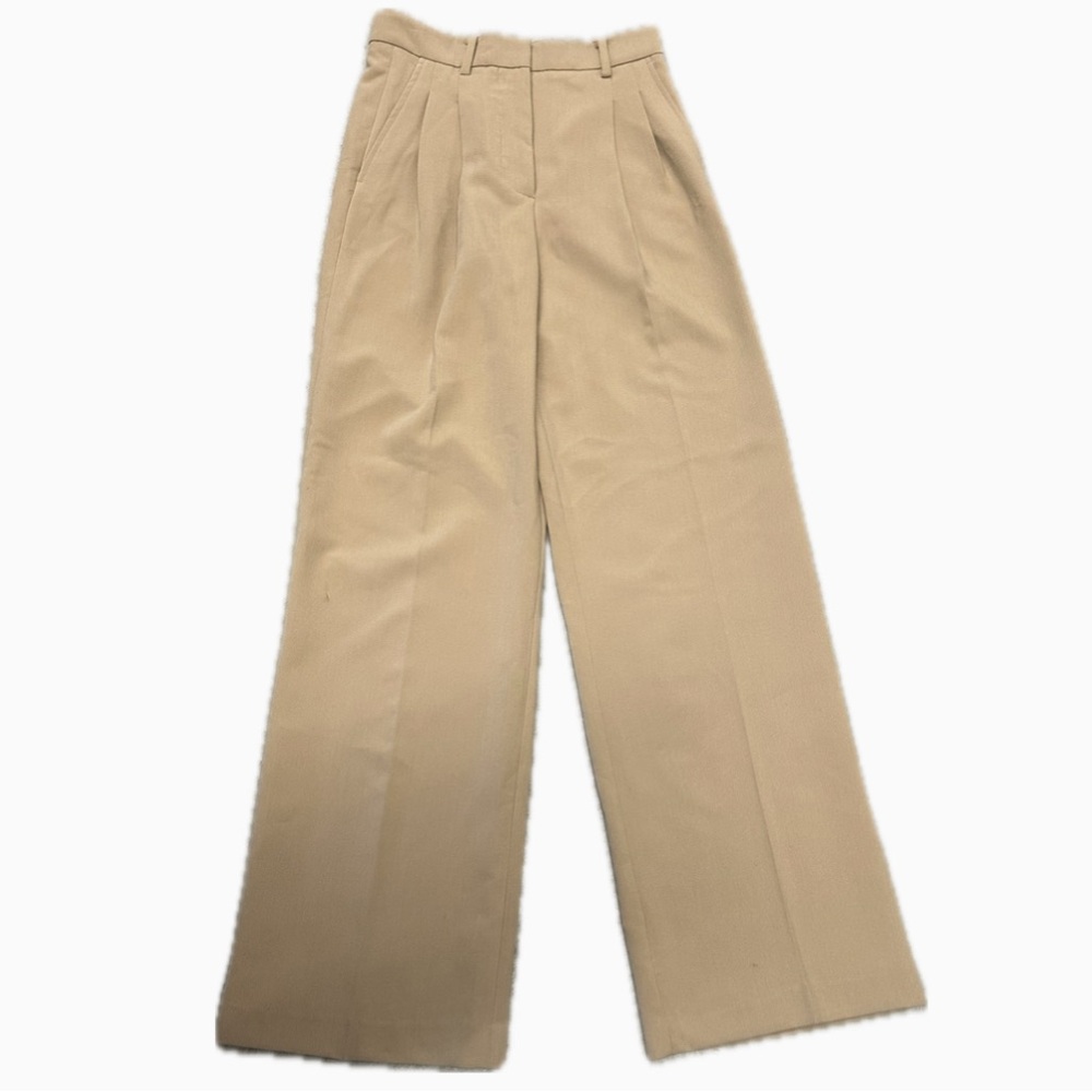 Stylish Tan Wide-Leg Trousers